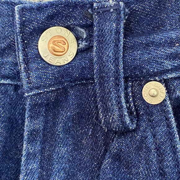 VINTAGE Stone Denim High Waisted Flared Leg Cargo Jeans - Picture 7 of 12